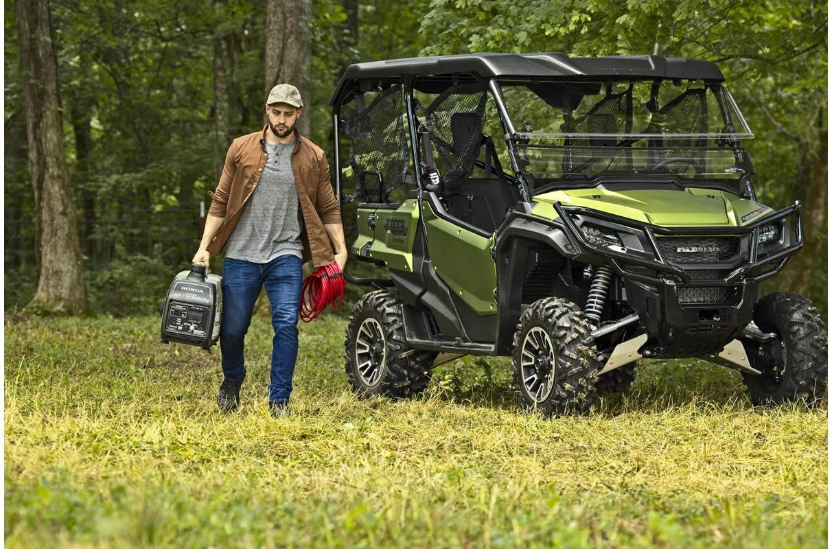 Honda EU2200i Camo 2200 watt 120V inverter generator, camo style, with CO-MINDER™