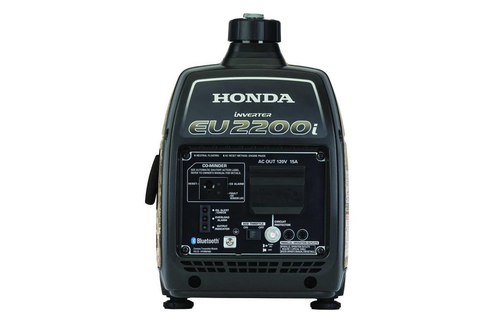 Honda EU2200i Camo 2200 watt 120V inverter generator, camo style, with CO-MINDER™